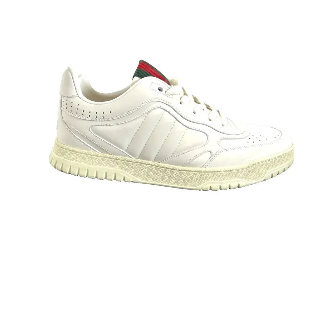 GUCCI Re-Web Low Top White Leather Sneakers Men’s Sneakers 12.5 USA $1190